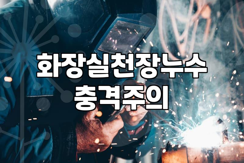 아파트 화장실 천장에서 물이 떨어질 때 점검 방법과 누수 공사 진행 과정