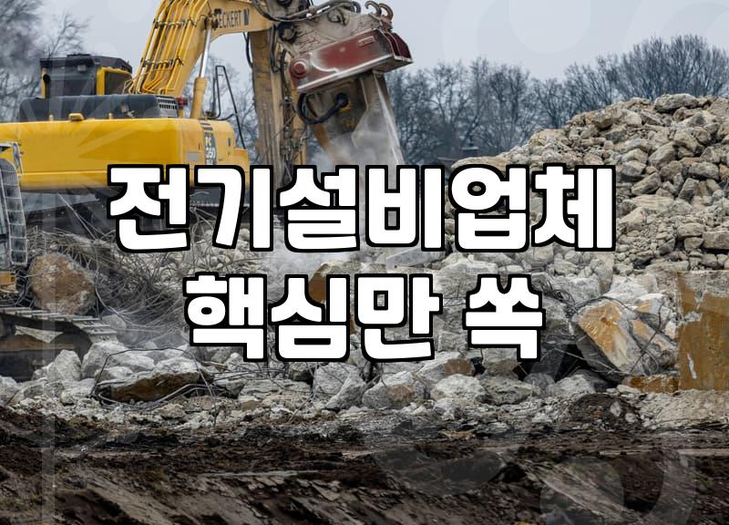 전기공사전문업체 선정 시 확인해야 할 필수 자격과 고려사항
